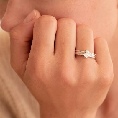 925/1000 Silver & Diamond Addict Ring - La Garçonne Diamant
