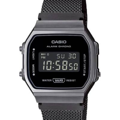 Black Casio Vintage Watch A168WEMB-1BEF - Casio Vintage