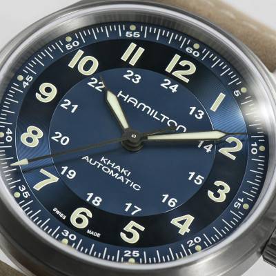 Montre Khaki Field Titanium Bleue H70545540 - Hamilton