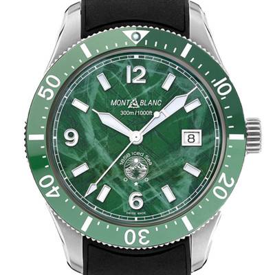 Montblanc 1858 Iced Sea Automatic Date Green Watch MB129765 - Montblanc