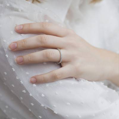 Bianca Full Eternity 750/1000 White Gold & GVS Diamond 0.50 ct Wedding Ring - Alliantine