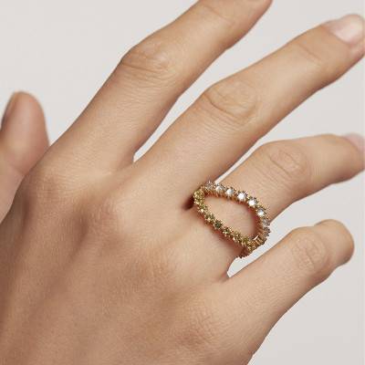 MOTION Blue Tide Yellow Gold-Plated Ring - AN01-460-10 - Pdpaola