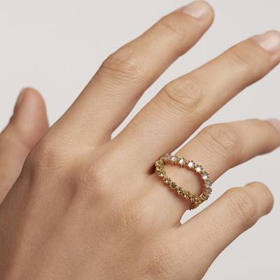 MOTION Green Tide Gold Ring - AN01-461-10 - Pdpaola