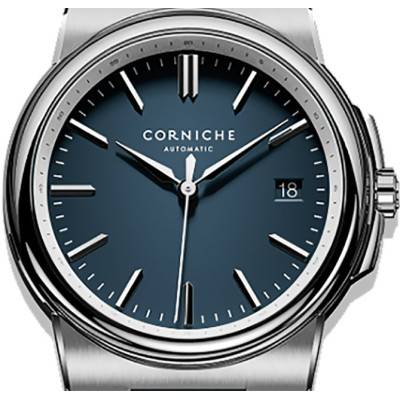 Montre La Grande Corniche Steel with Bleu Marine dial - Corniche