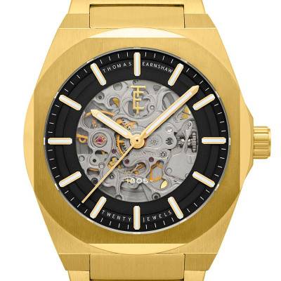 Montre Fowler Skeleton Automatic Doré ES-8263-AA - Thomas Earnshaw