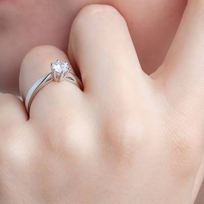 Bague Solitaire Venise Or Blanc & Diamant 0,50 ct - Amore