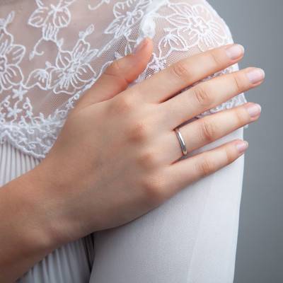 Prestige Parisian Band 375 White Gold Wedding Ring - Amore