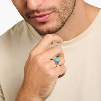 925 Silver & Turquoise Ring - TR2388-878-17 - Thomas Sabo