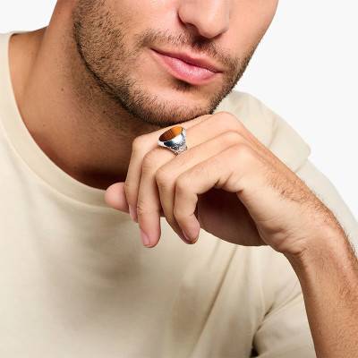 Bague ovale Oeil-De-Tigre - TR2242-826-2 - Thomas Sabo