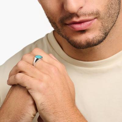 Classic Turquoise Ring - TR2332-404-17 - Thomas Sabo