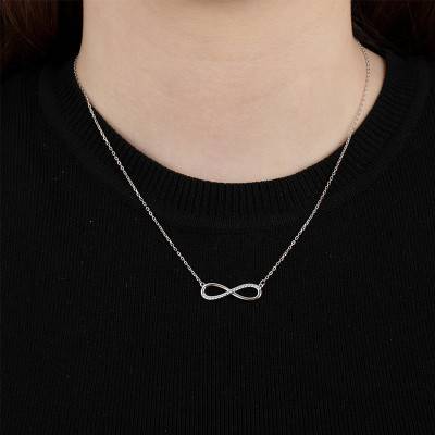 925 Silver Infinity Necklace, Length 42 cm to 45 cm - LP1872-1/1 - Lotus
