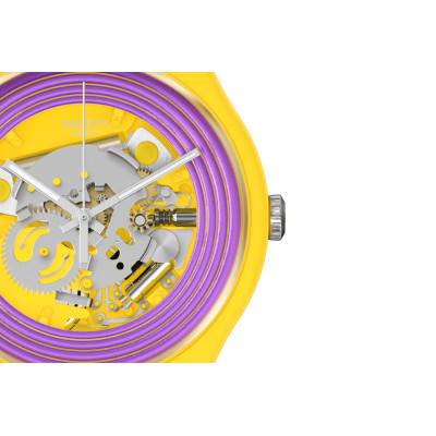 Purple Ring Yellow Watch SO29J100 - Swatch
