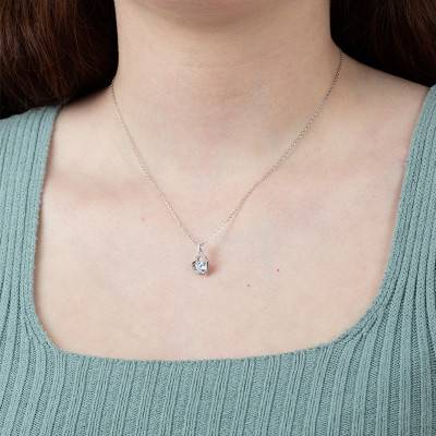 925 Silver Heart Lotus Silver Necklace, Length 42 cm to 45 cm - LP3106-1/1 - Lotus