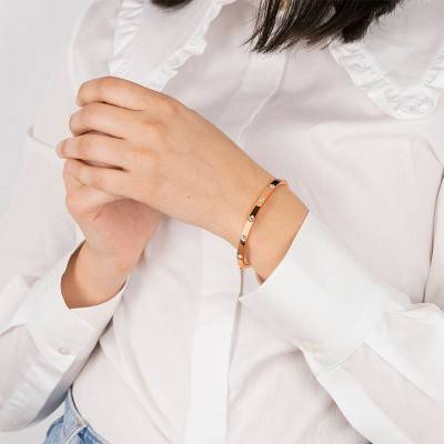 Bracelet Lotus Style Bliss en Acier Or Rose, Longueur 6 cm - LS1846-2/3 - Lotus