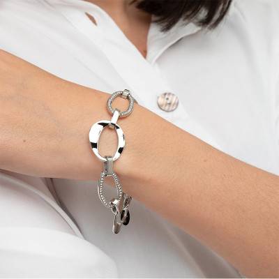 Steel Lotus Urban Bracelet, Adjustable Length 21.7 cm - LS1672-2/1 - Lotus
