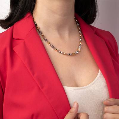 Lotus Style Urban Woman Steel Necklace, Length 51 cm - LS2124-1/2 - Lotus