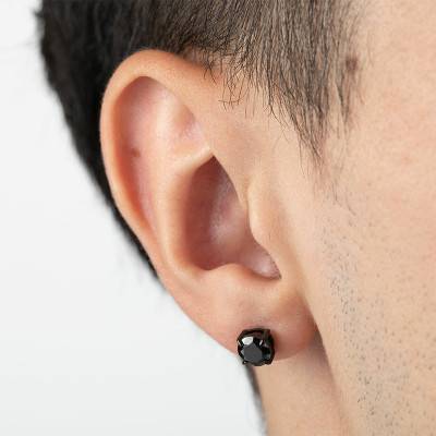 Lotus Style Men's Stud Earrings - LS2167-4/2 - Lotus
