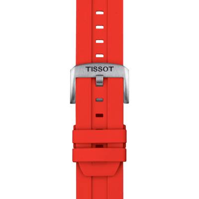 Bracelet de montre Officiel Tissot Silicone Rouge 22 mm T852047920 - Tissot
