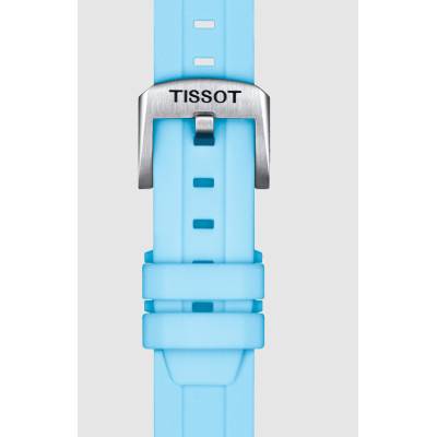 Bracelet de montre Officiel Tissot Silicone Bleu 18 mm T852047450 - Tissot