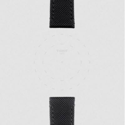 Official Tissot Black Fabric Watch Strap 21 mm T852043157 - Tissot