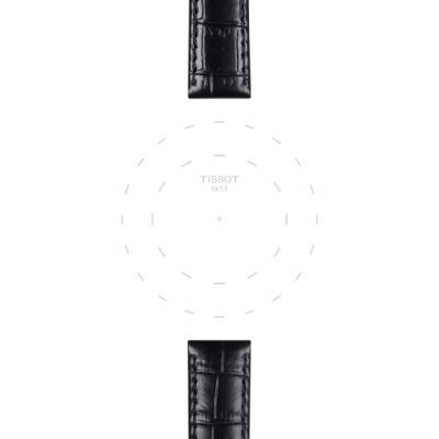 Official Tissot Black Leather Watch Strap 15 mm T852043622 - Tissot