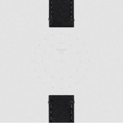 Bracelet de montre Officiel Tissot Tissu Noir 22 mm T852044936 - Tissot