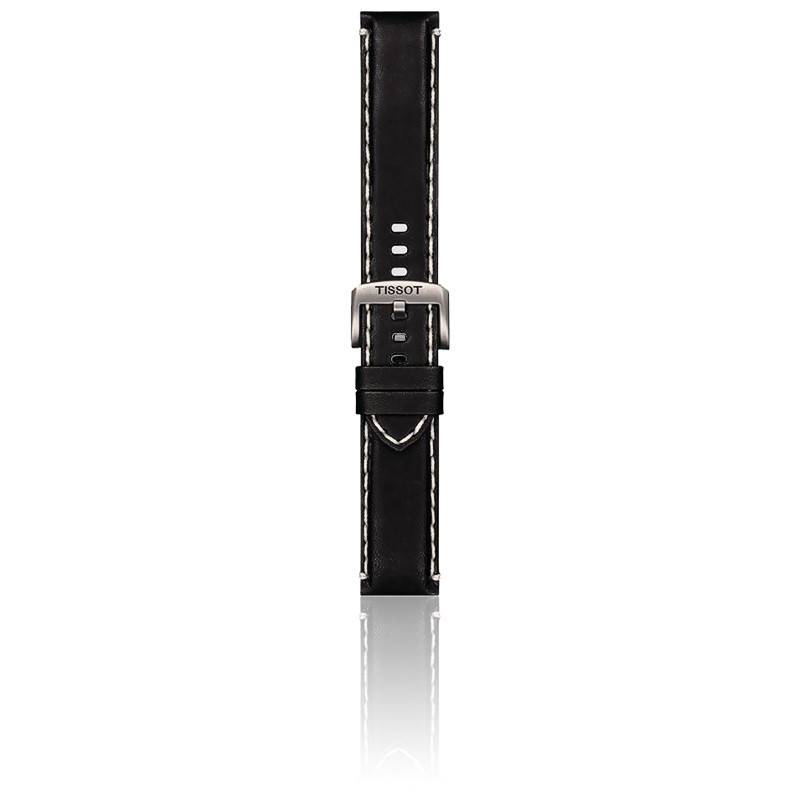 Bracelet de montre Officiel Tissot Cuir Noir 22 mm T852044982