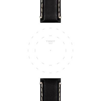 Bracelet de montre Officiel Tissot Cuir Noir 22 mm T852044982 - Tissot