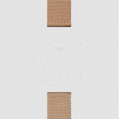 Official Tissot Beige Fabric Watch Strap 22 mm T852046752 - Tissot