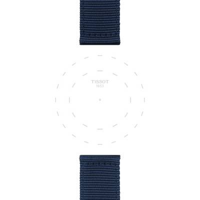 Bracelet de montre Officiel Tissot Tissu Bleu 22 mm T852046754 - Tissot