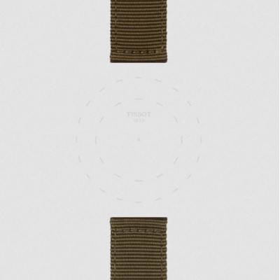Bracelet de montre Officiel Tissot Tissu Kaki 22 mm T852046756 - Tissot