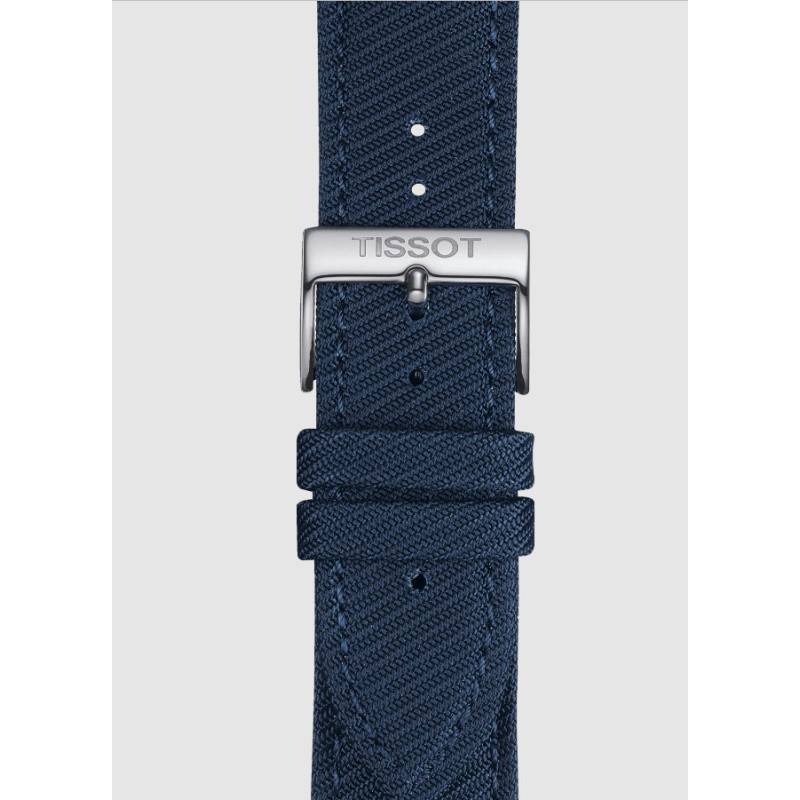 Bracelet de montre Officiel Tissot Tissu Bleu 22 mm T852046783