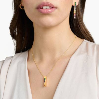 Collier Rainbow Pierres multicolores Plaqué Or - KE2113-971-7, 40 à 45 cm - Thomas Sabo