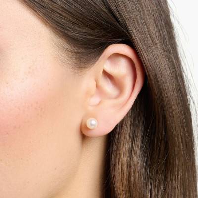 Clous d'oreilles Perle Plaqué Or Rose - H1430-428-14 - Thomas Sabo