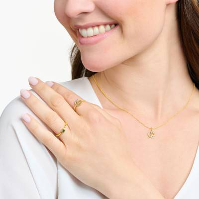 Gold Multicolor Peace Ring TR2373-488-7 - Thomas Sabo