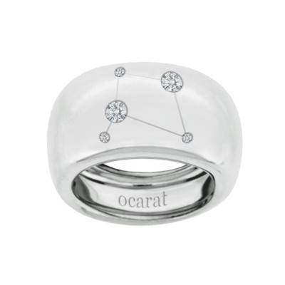 925 Silver & Diamond Libra Constellation Ring - Ocarat