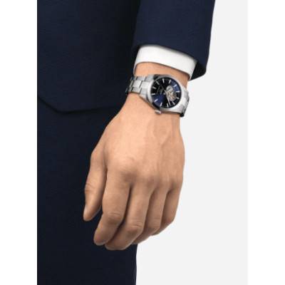 T1274071104101 Gentleman Powermatic 80 Open Heart Watch - Tissot