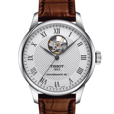 T0064071603301 Le Locle Powermatic 80 Open Heart Watch - Tissot