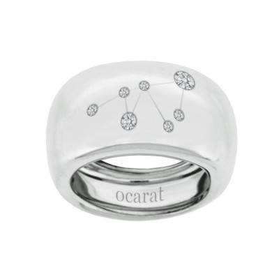 925 Silver & Diamond Capricorn Constellation Ring - Ocarat