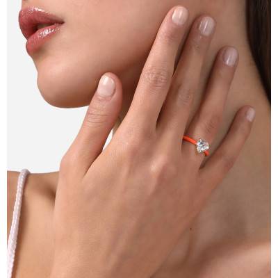 Gold-Plated Orange Enamel Love Parade Ring - J19AVI36012 - Chiara Ferragni