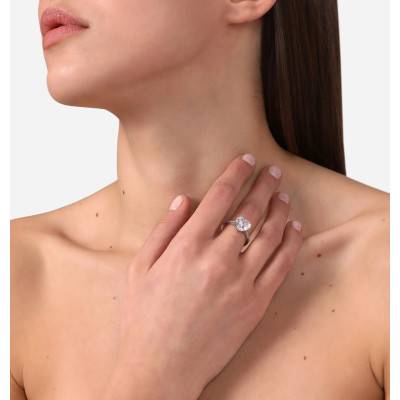 Bague First Love en Plaqué Rhodium et Zircons Cubiques Blancs - J19AVF01012 - Chiara Ferragni