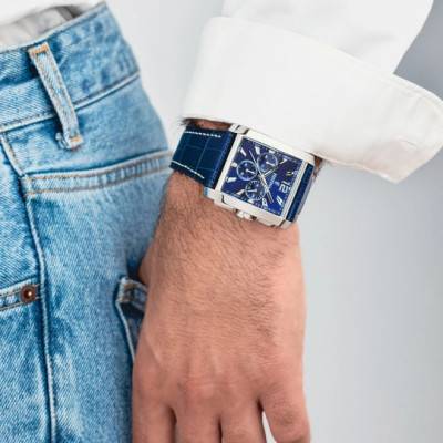 Montre Timeless Chronograph Cuir Bleu F20636/2 - Festina