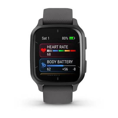 Montre Venu Sq 2 Grey avec bracelet silicone gris foncé 010-02701-10 - Garmin