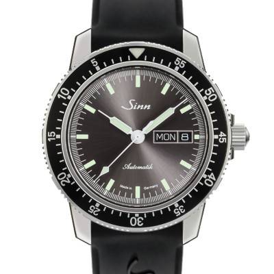 Men's Black Silicone Strap Watch 104 St Sa I A - Sinn