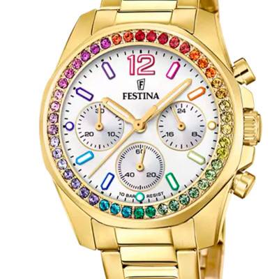 Montre Boyfriend Rainbow Multicolore Blanc F20609/2 - Festina
