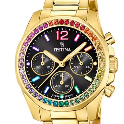 Montre Boyfriend Rainbow Multicolore Noir F20609/3 - Festina