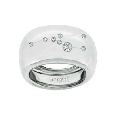 Bague Constellation du Taureau en Argent 925 & Diamants Blancs - Ocarat