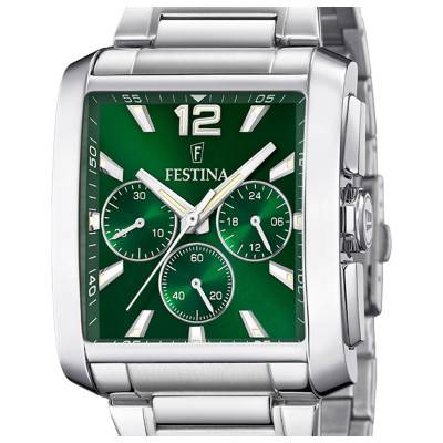 Montre Timeless Chronograph Acier Vert F20635/3 - Festina
