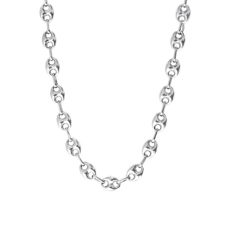 925 Silver Coffee Bean Chain Necklace, Length 48 cm - Clio Blue