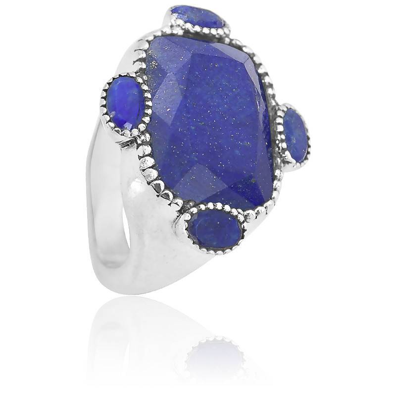 Bague Emilienne en Argent et Lapis Clio Blue Ocarat